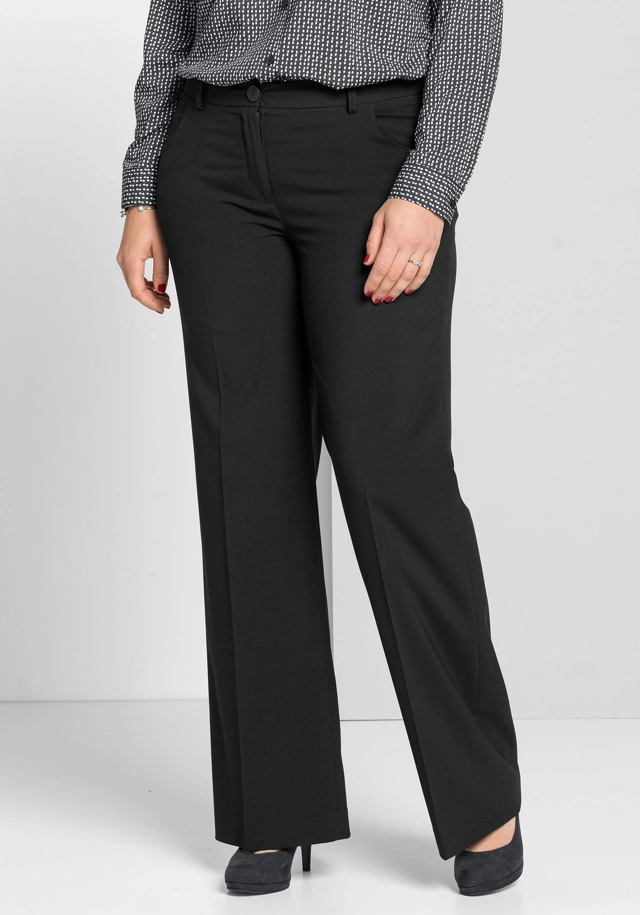 Sheego Weite Stretch-Hose Mit Bügelfalte