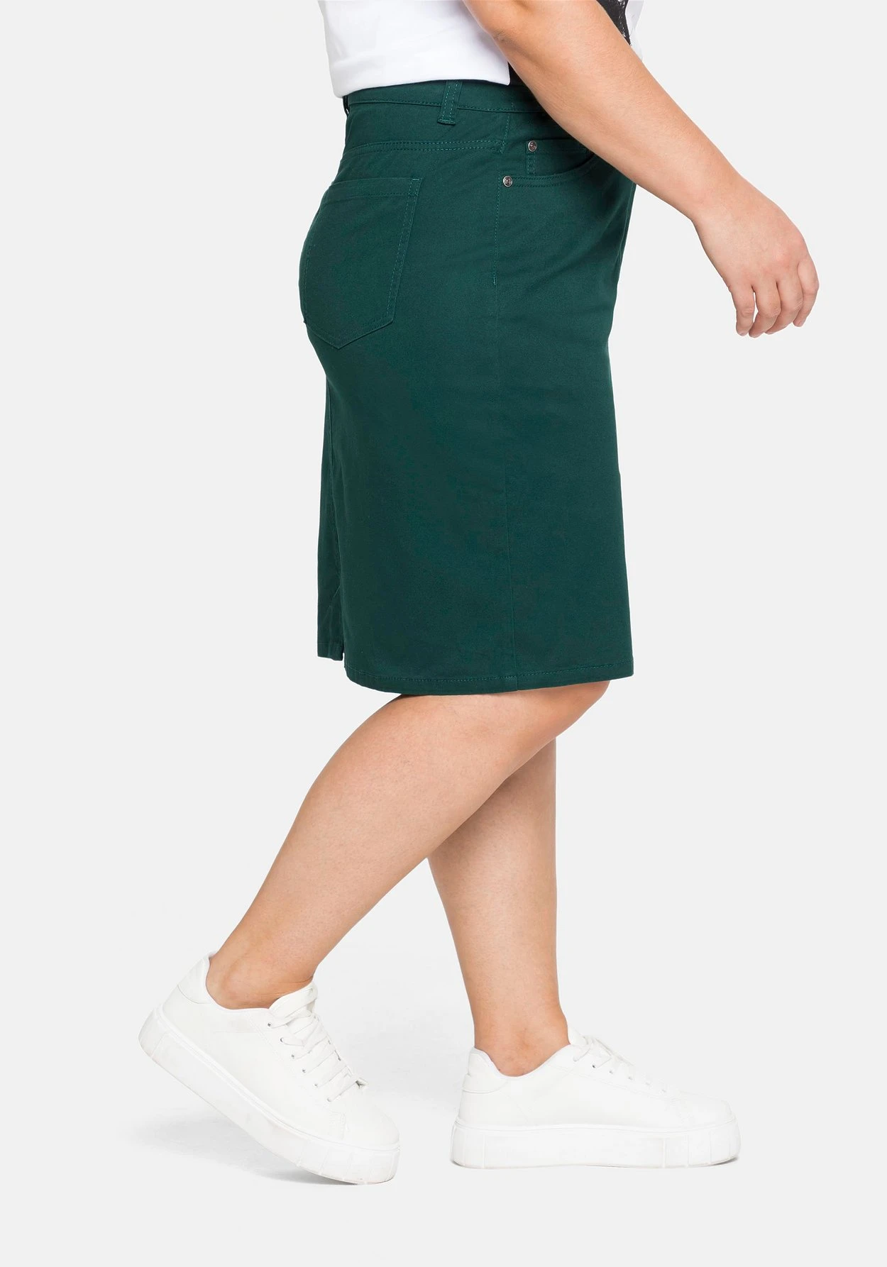 Sheego Rock In Kniefreier Länge, Aus Baumwoll-Twill – Bild 2