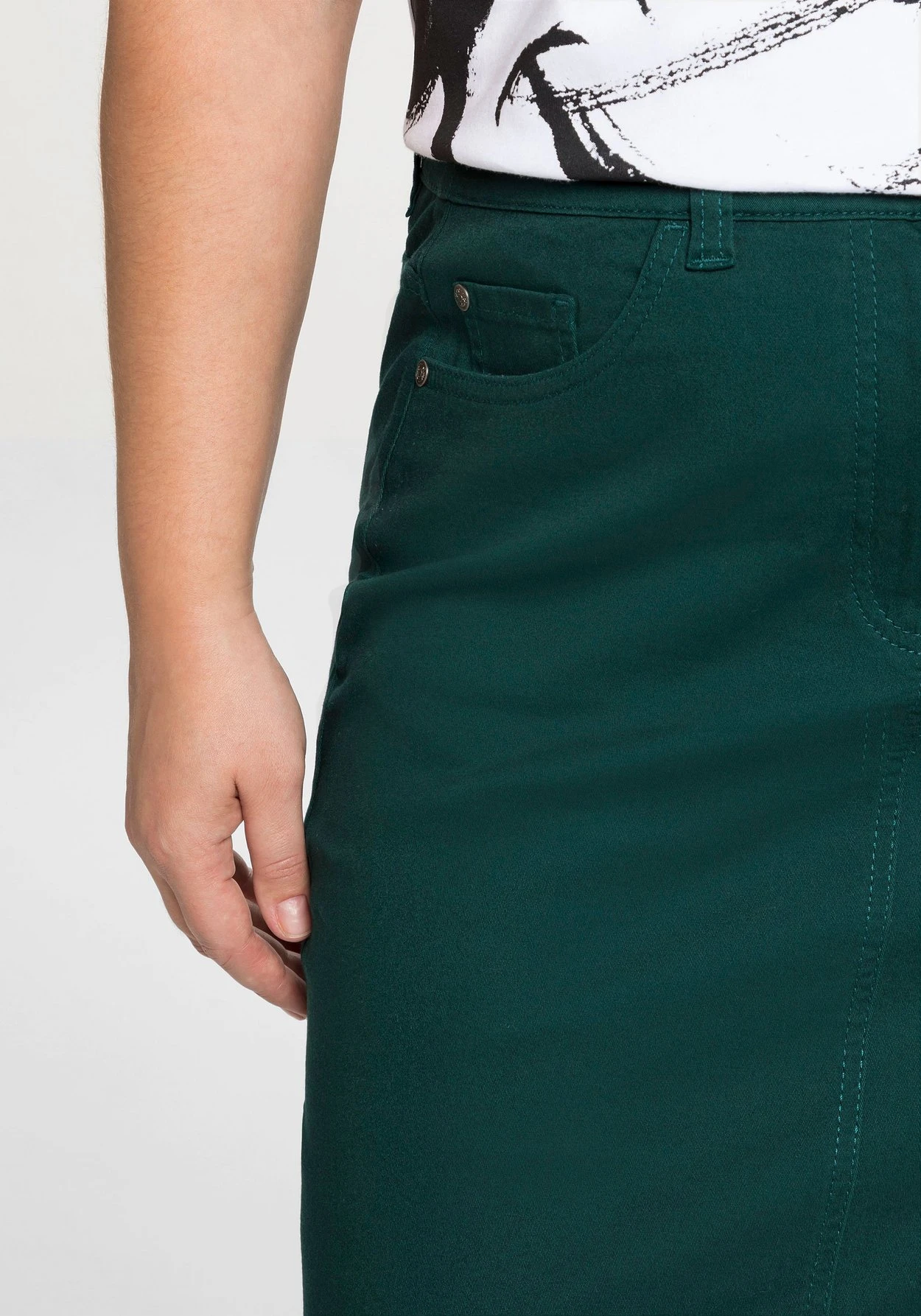 Sheego Rock In Kniefreier Länge, Aus Baumwoll-Twill – Bild 6