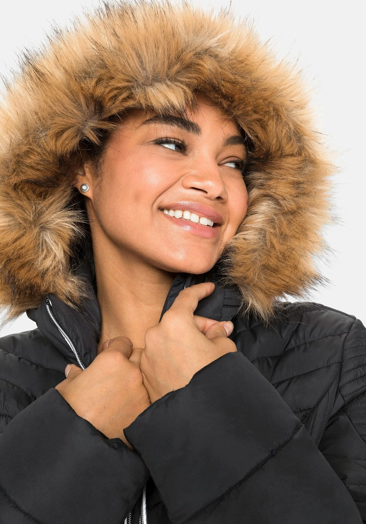 Sheego Steppjacke Mit Abnehmbarer Kapuze – Bild 6