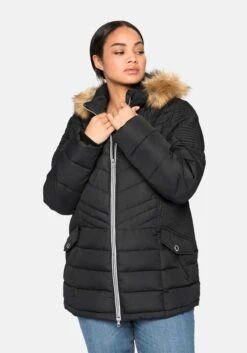 Sheego Steppjacke Mit Abnehmbarer Kapuze