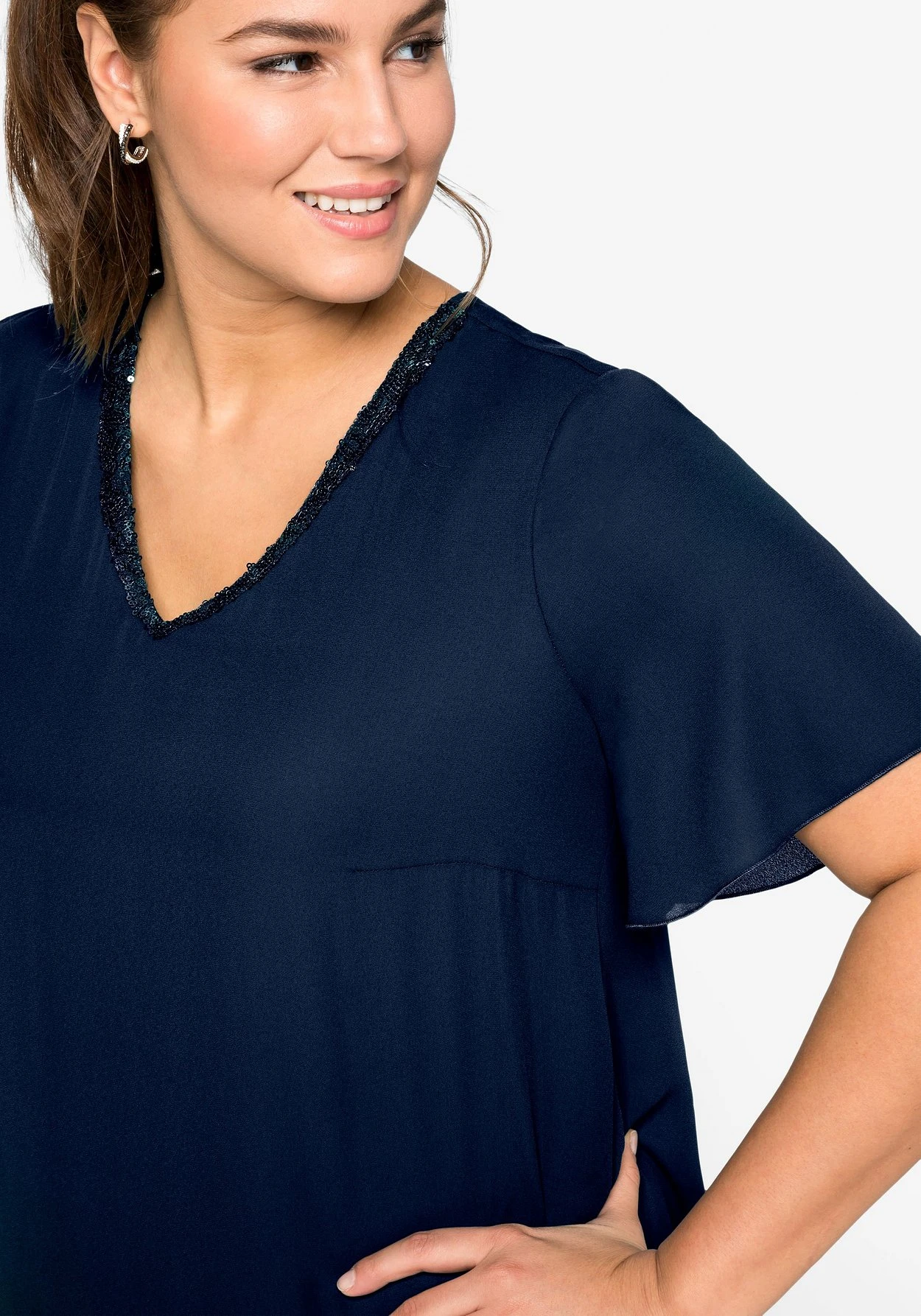 Sheego Tunika In A-Linie; Lagenlook Mit Flügelärmeln – Bild 5