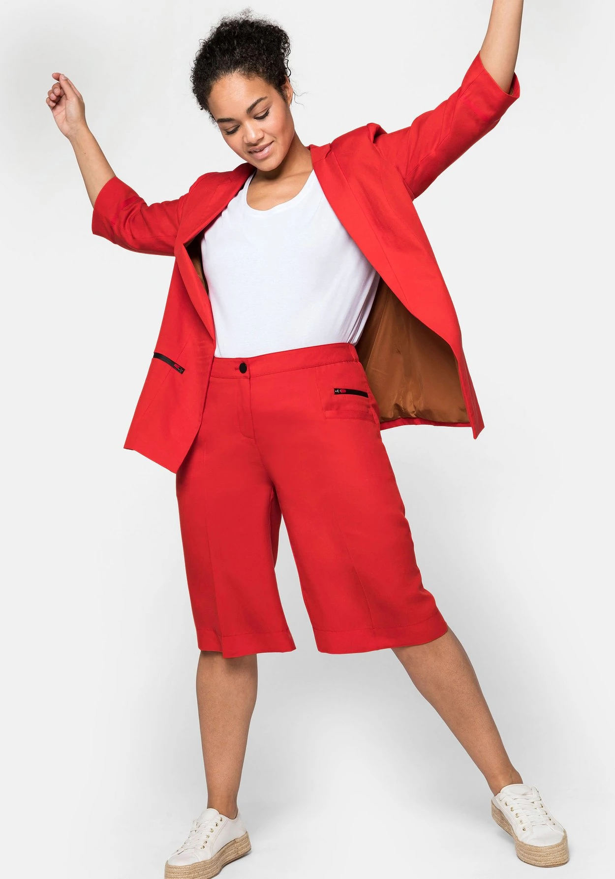 Sheego Bermudas Mit Bügelfalten, AusTENCEL™ Lyocell – Bild 7