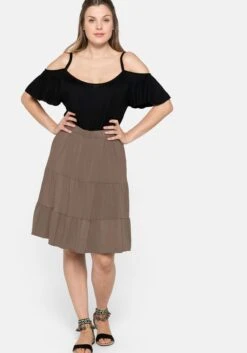 Sheego Strandrock Mit Gummibund Und Stufigen Volants