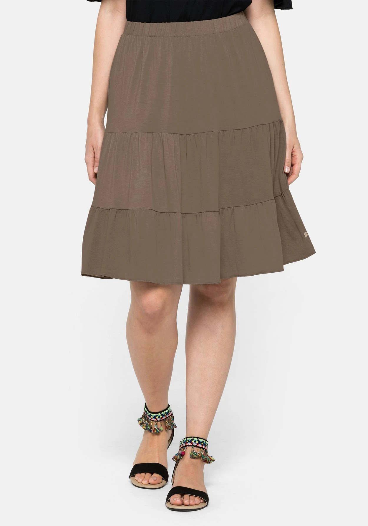 Sheego Strandrock Mit Gummibund Und Stufigen Volants – Bild 6