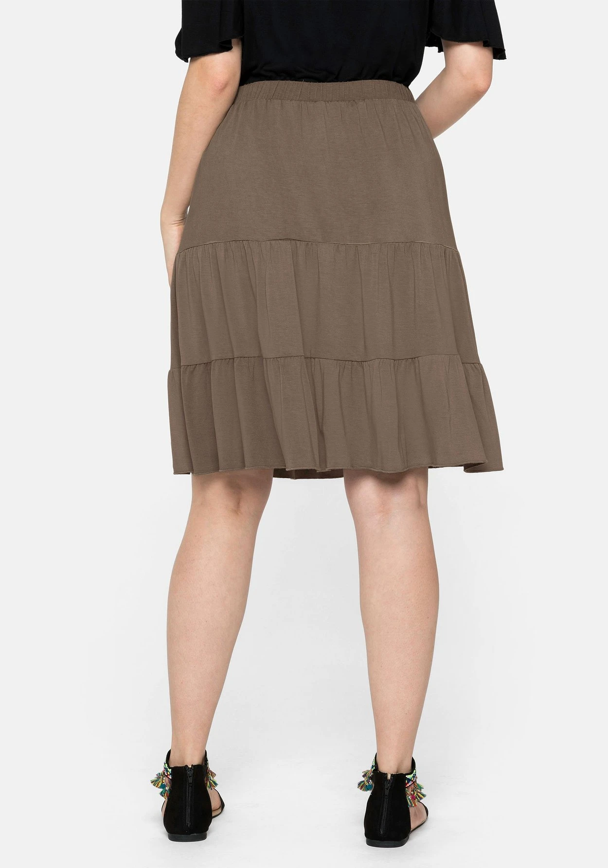 Sheego Strandrock Mit Gummibund Und Stufigen Volants – Bild 3