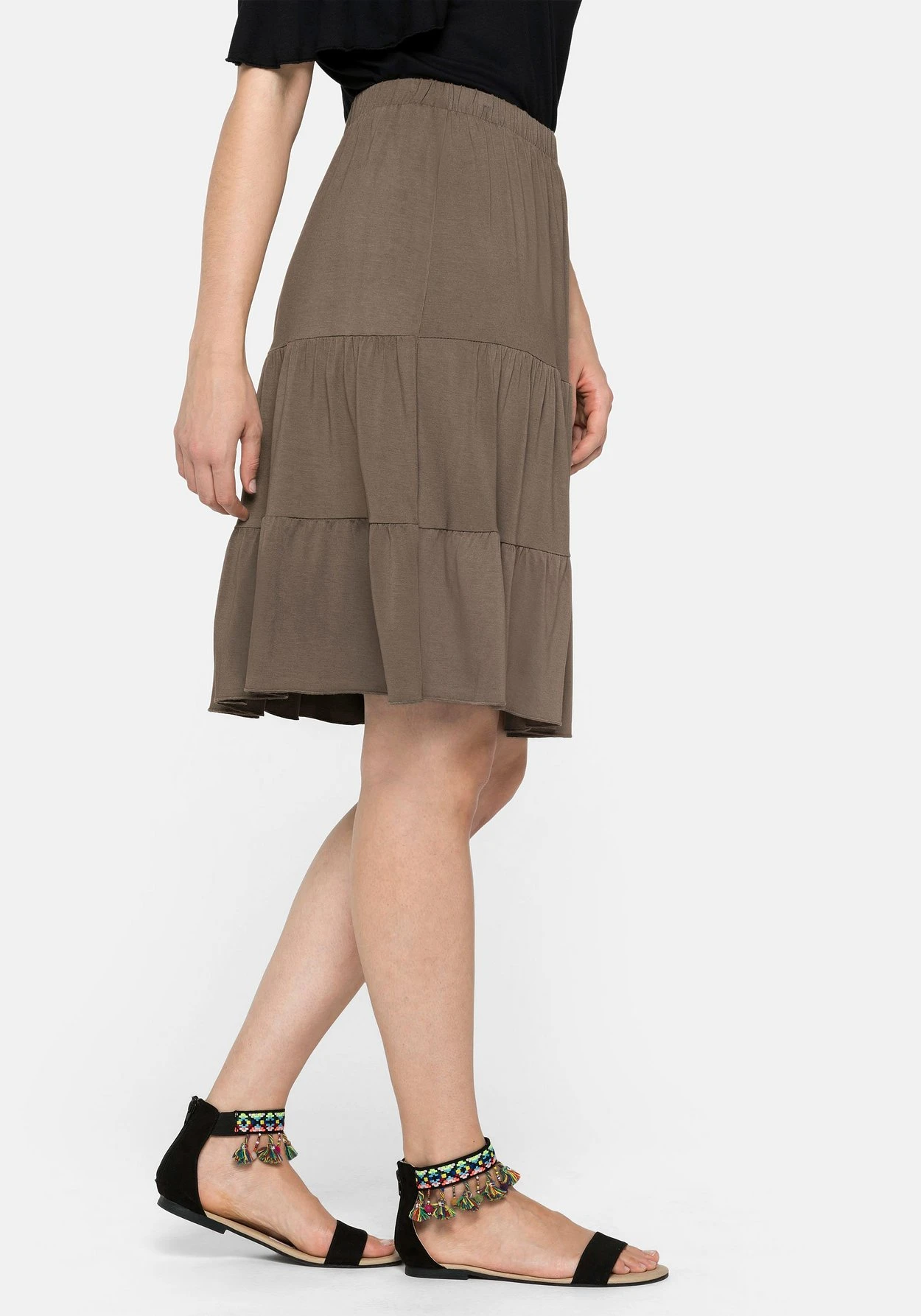 Sheego Strandrock Mit Gummibund Und Stufigen Volants – Bild 2