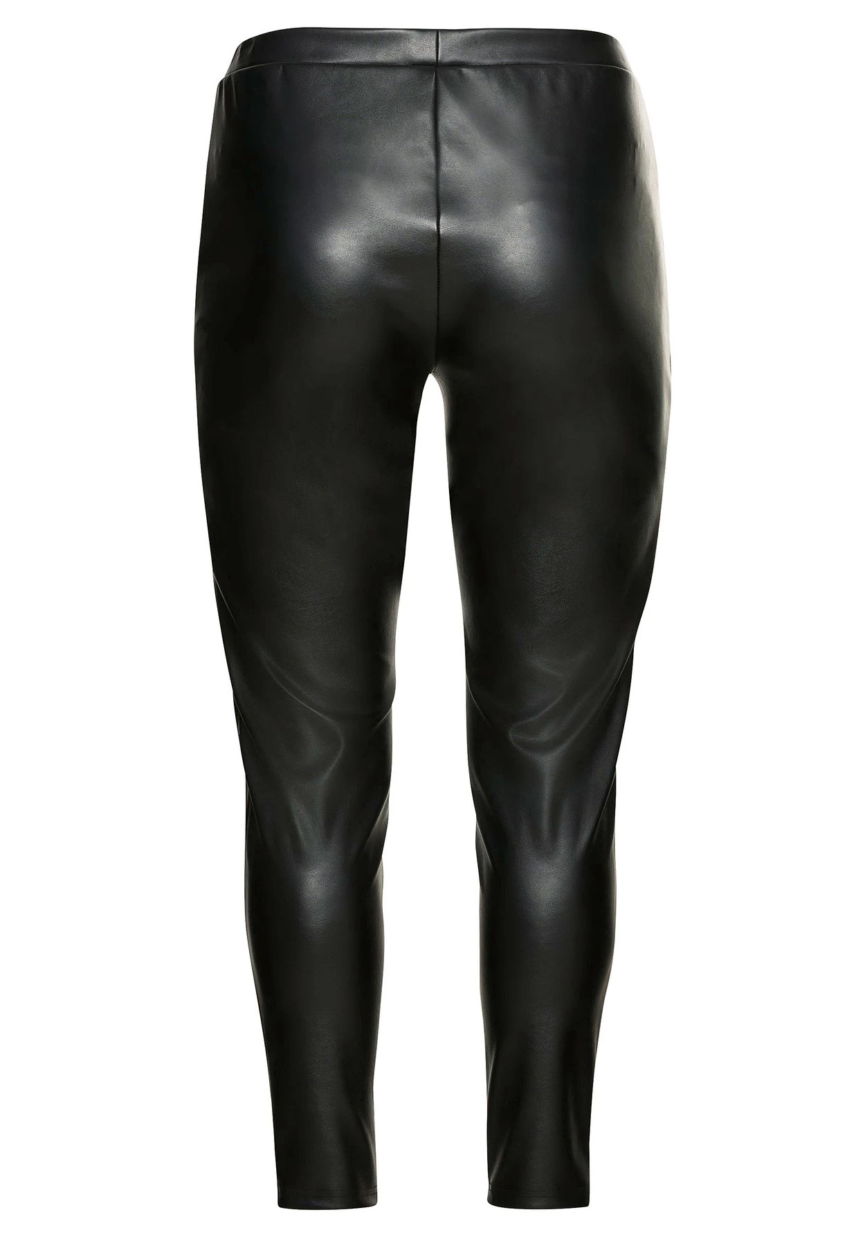 Sheego Leggings In Lederoptik, Mit Schlitz Am Saum – Bild 6