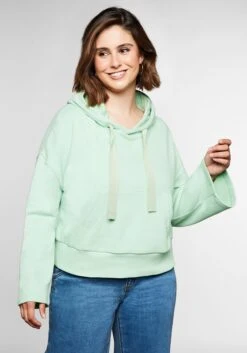 Sheego Kapuzensweatshirt In Kurzer, Weiter Form