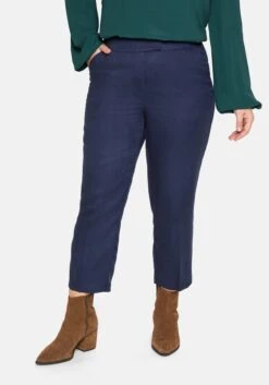 Sheego Hose In 7/8-Länge, Mit Bügelfalte Und In Leichter Struktur