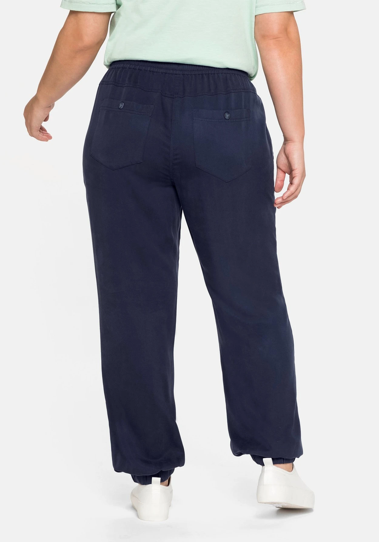 Sheego Joggpants Mit Elastischen Bündchen, TENCEL™ Lyocell – Bild 3