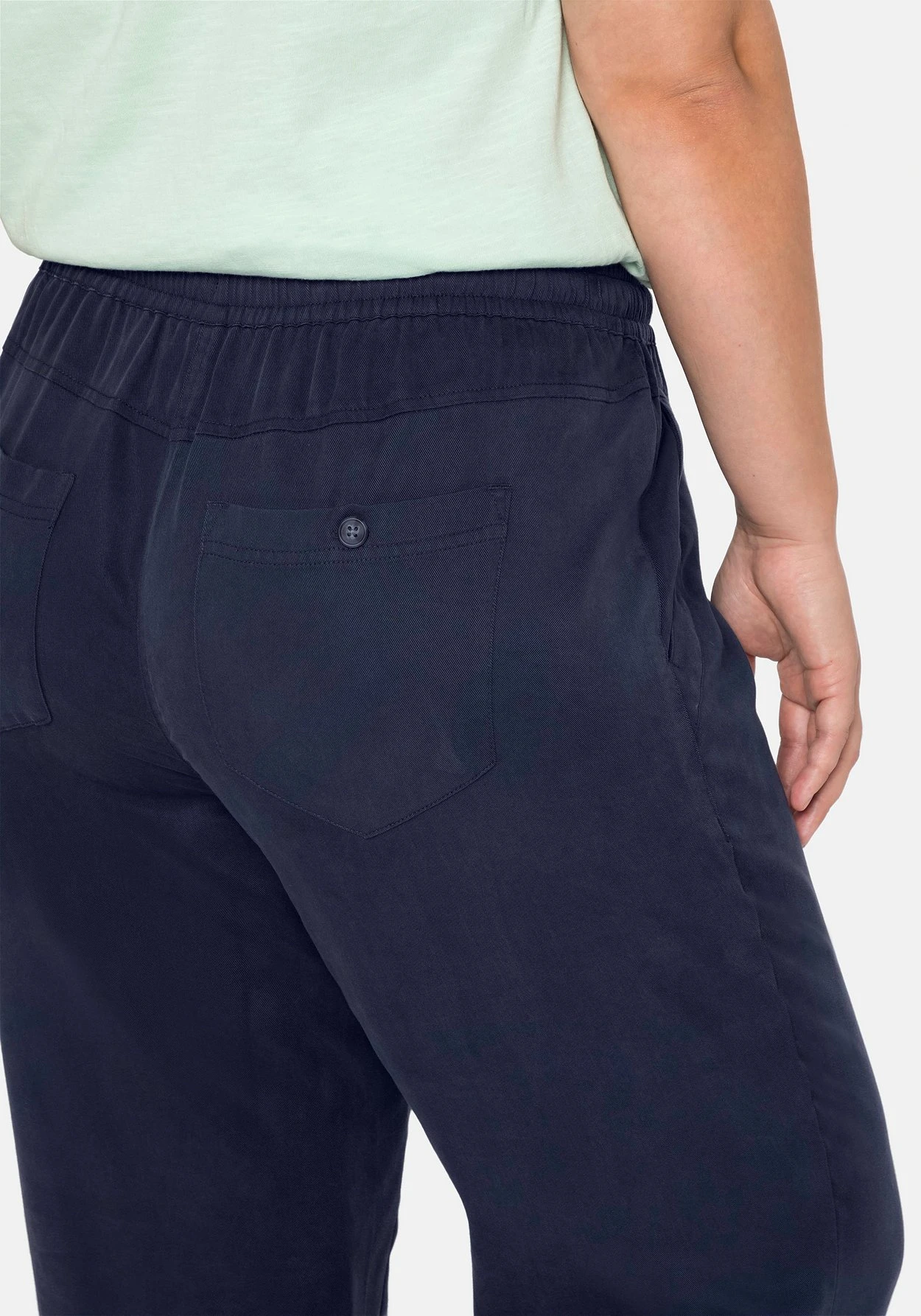 Sheego Joggpants Mit Elastischen Bündchen, TENCEL™ Lyocell – Bild 7