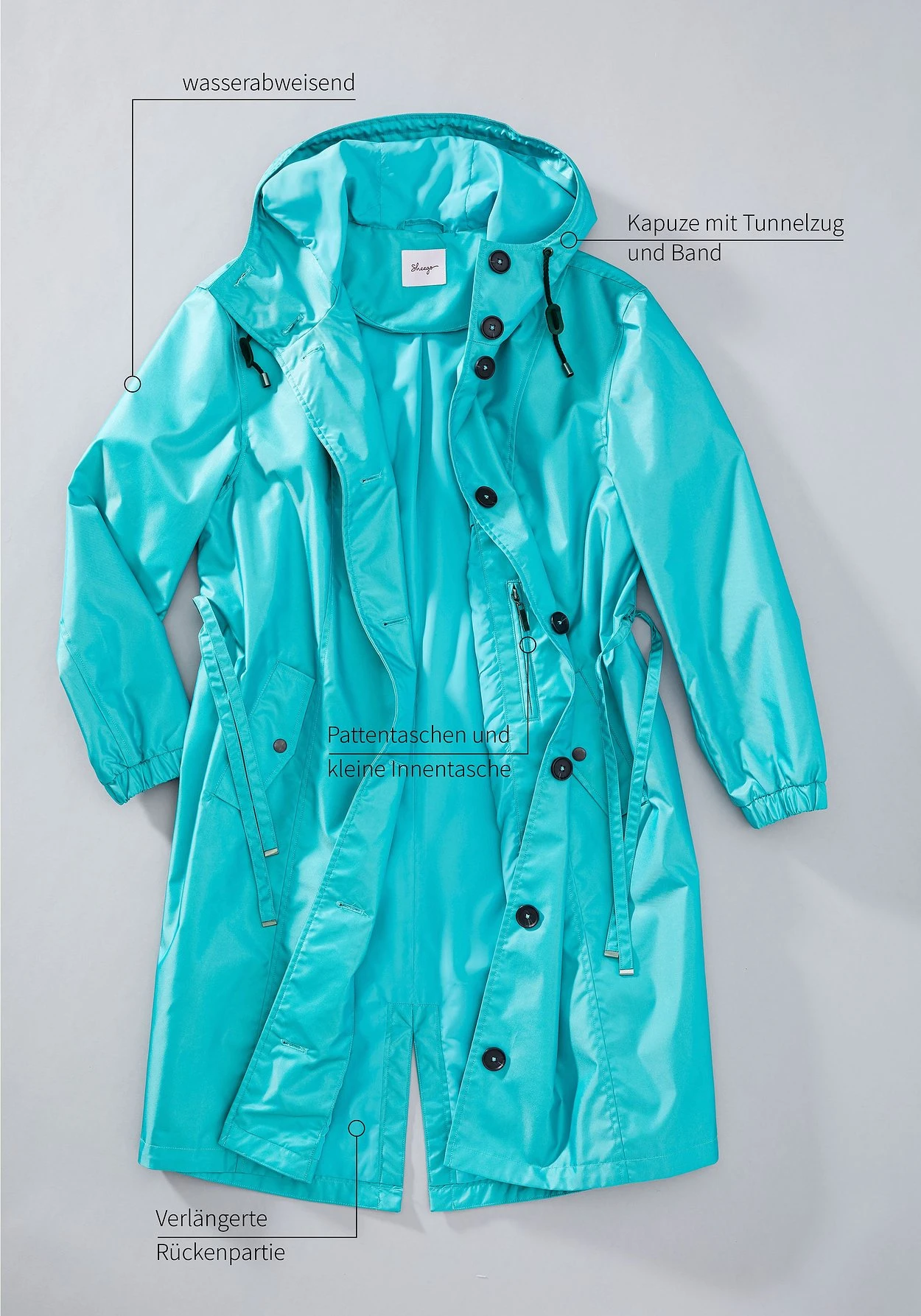 Sheego Übergangsmantel In Schimmernder Two-Tone-Optik – Bild 8