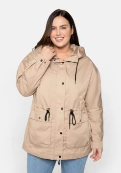 Sheego Leichte Kapuzen-Outdoorjacke, Wasserabweisend