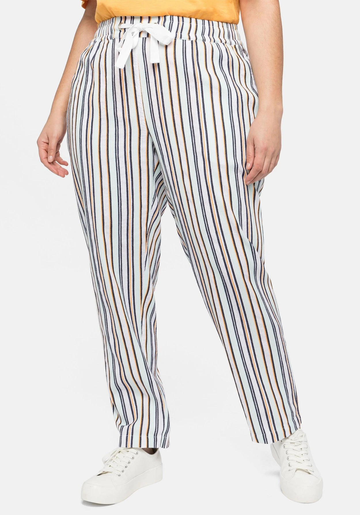 Sheego Schlupfhose Mit Elastischem Bund Und Bindeband