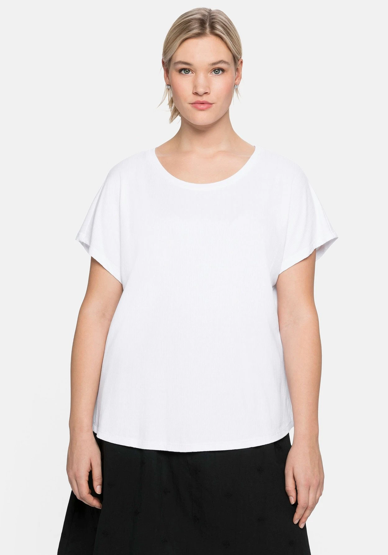 Sheego Oversized-Shirt Mit Dezenten Streife