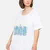 Sheego T-Shirt Mit Frontdruck Und Ärmelaufschlag