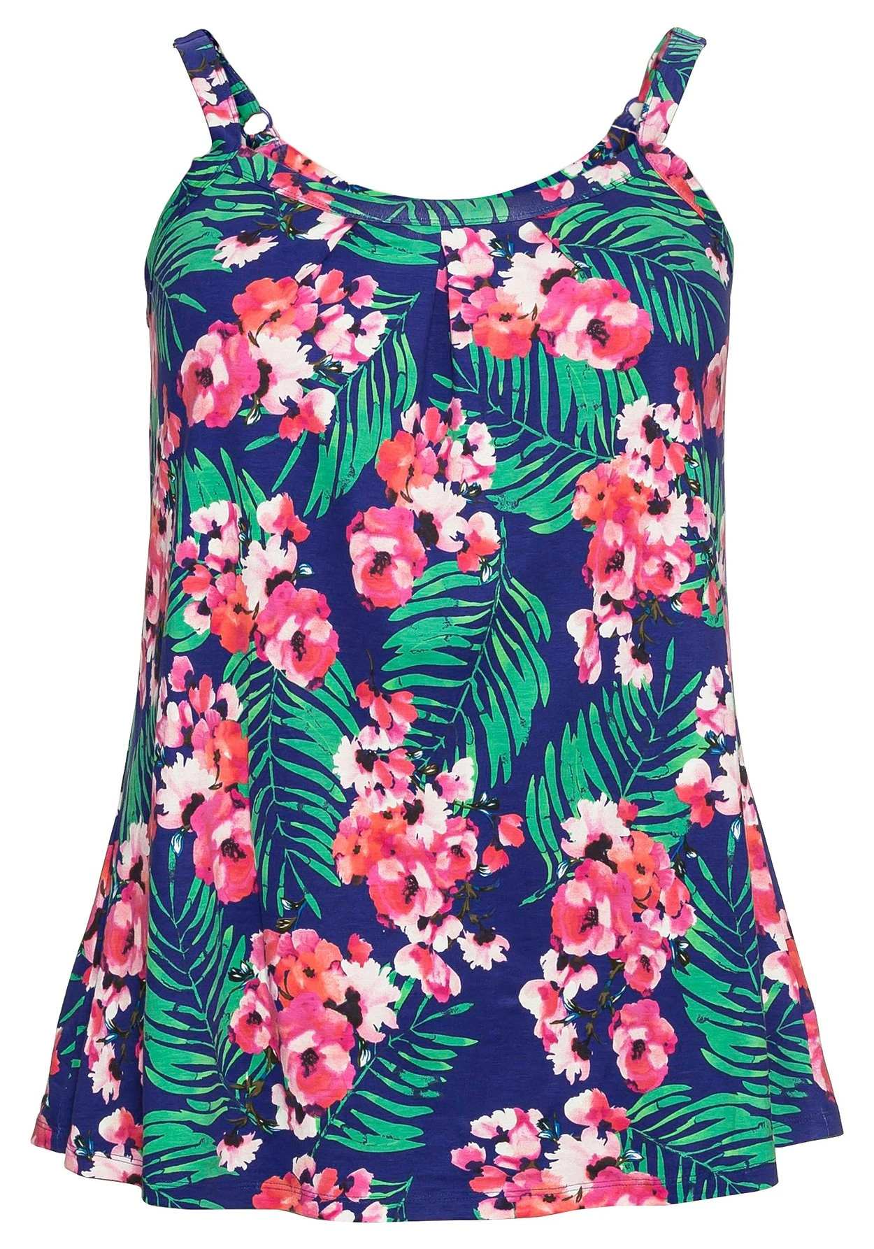 Longtop Mit Blumendruck Und Spaghettiträgern – Bild 3