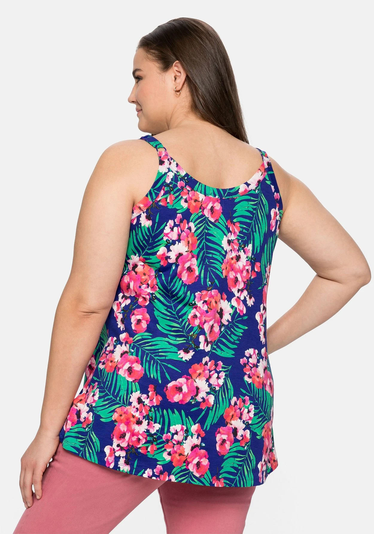 Longtop Mit Blumendruck Und Spaghettiträgern – Bild 2