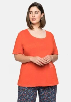 Sheego Shirt Mit Silberfarbenen Ziernähten