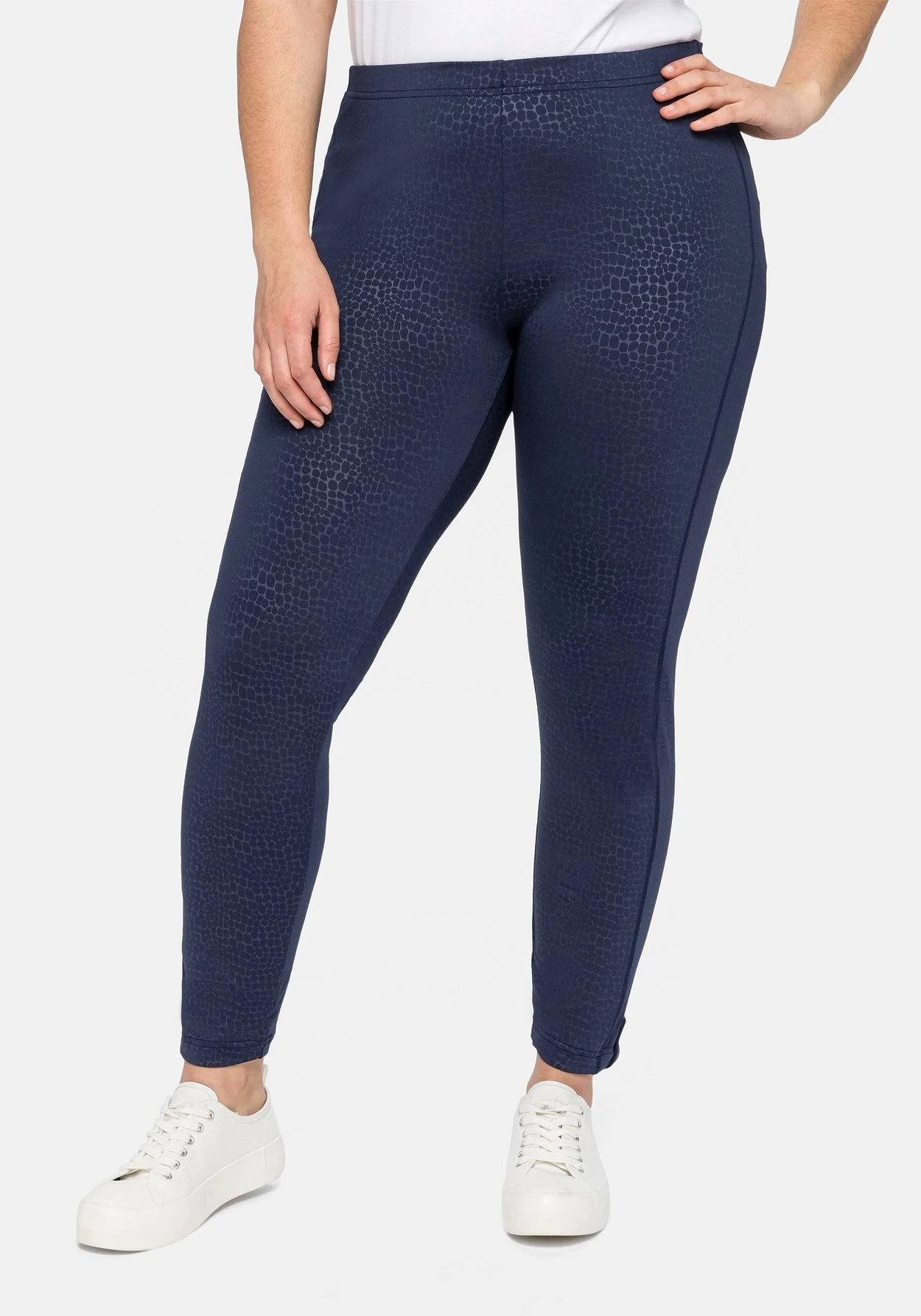 Sheego Leggings Mit Animalprint Und Ziernähten