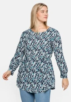 Sheego Longtunika Mit Alloverdruck Und Taillengummizug