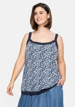 Sheego Top Mit Alloverdruck Und Saumbündchen