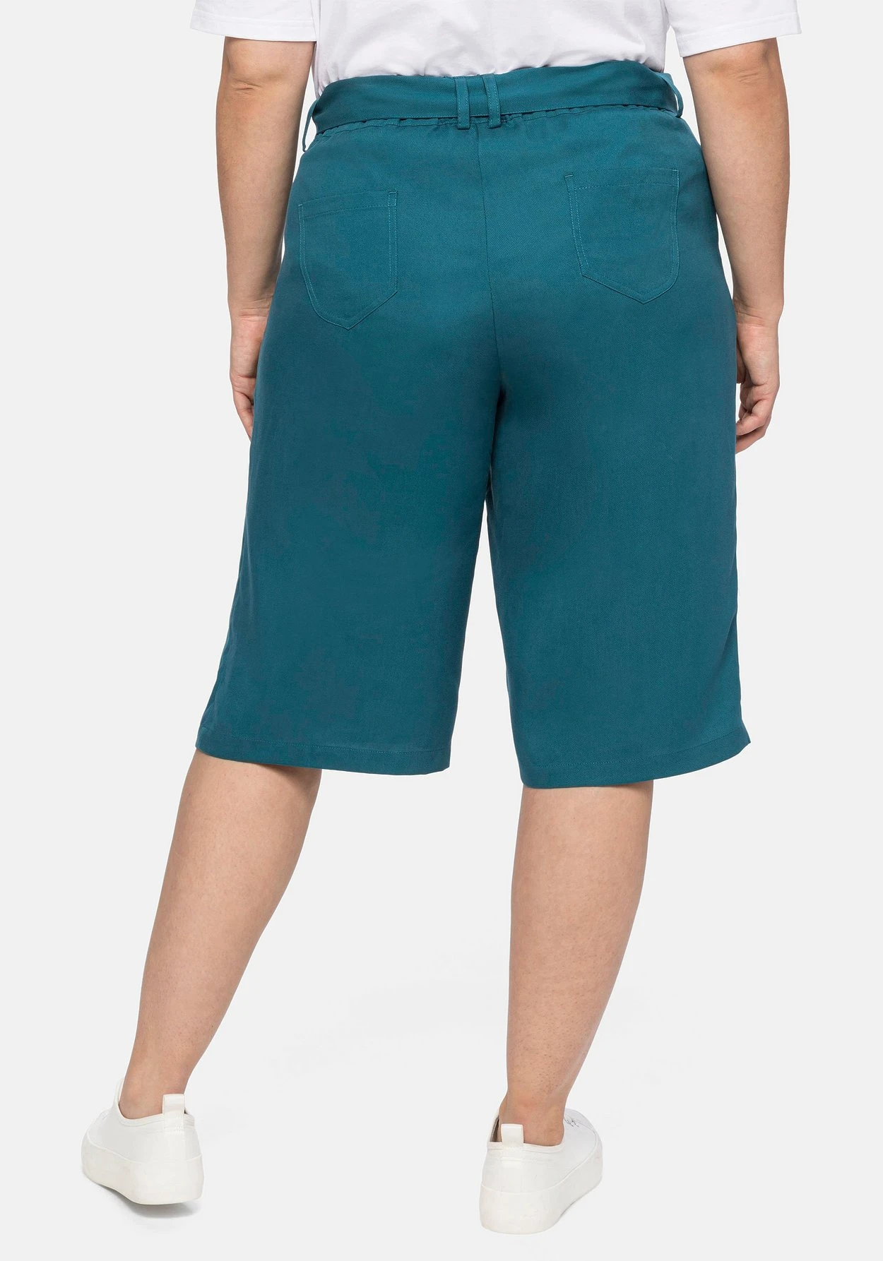 Sheego Bermudas Mit Stoffgürtel, Aus TENCEL™ Lyocell – Bild 3
