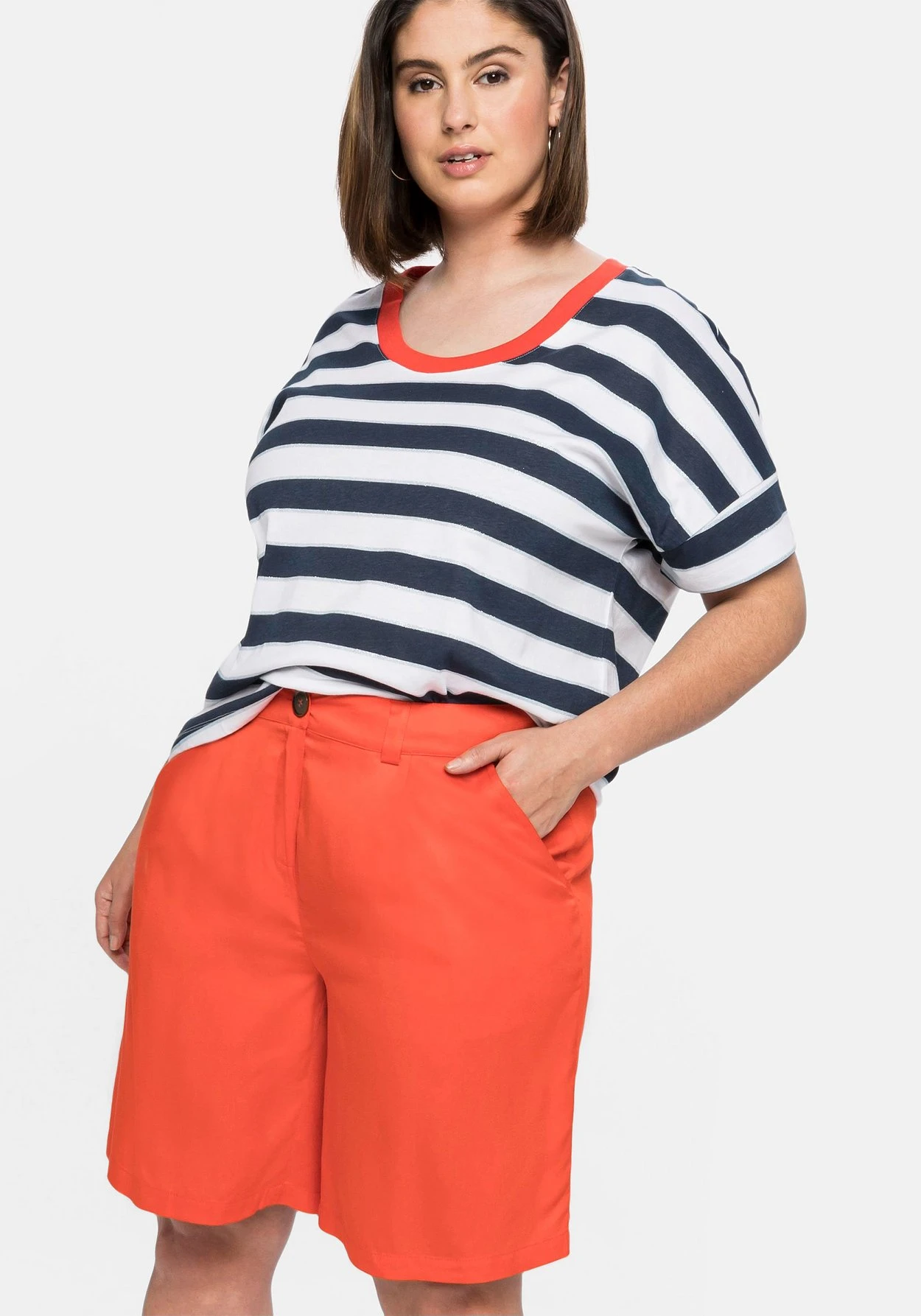 Sheego Bermudas Mit Bügelfalten Und Eingrifftaschen – Bild 8