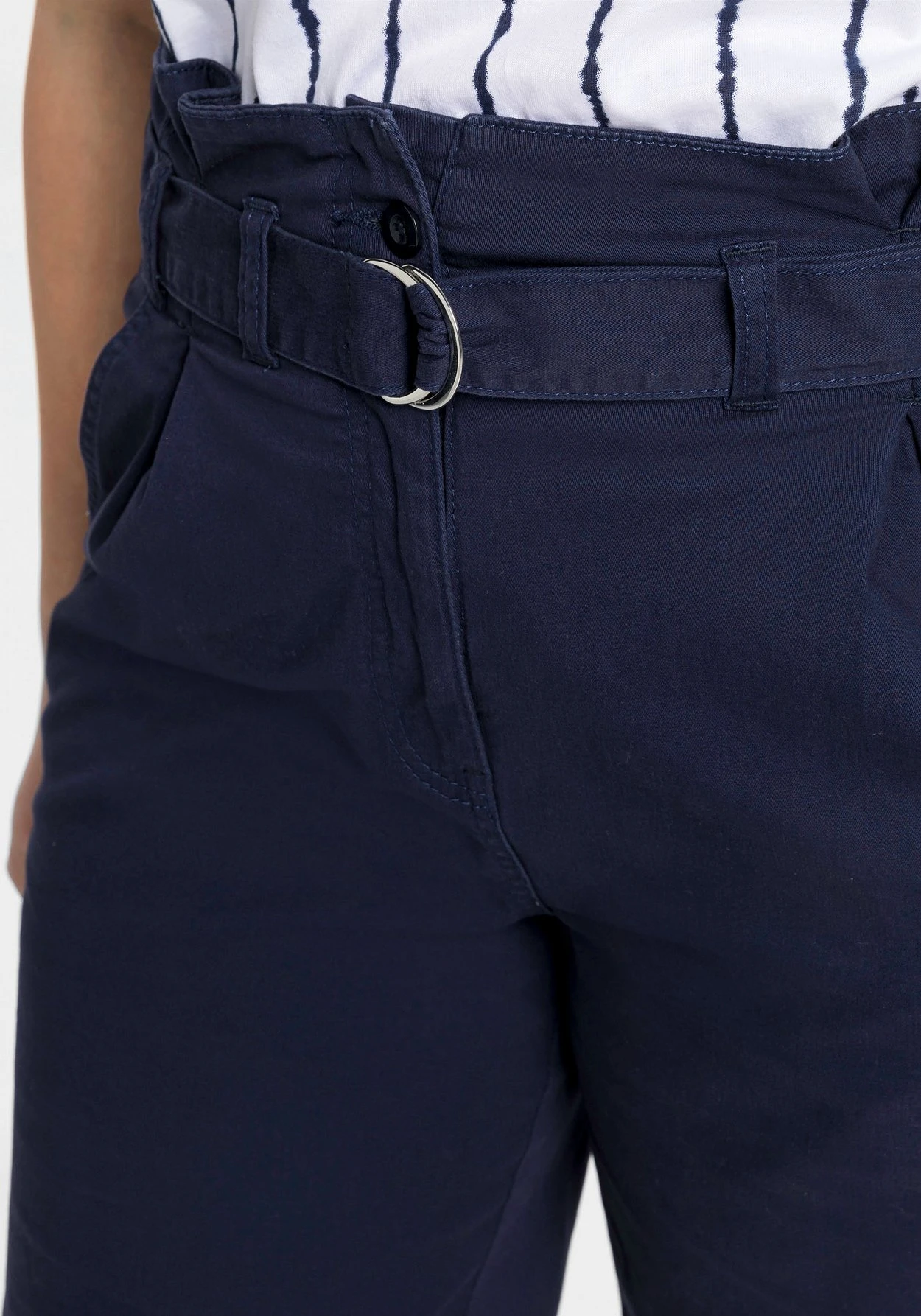 Sheego Twill-Bermudas Mit High-Waist-Bund Und Gürtel – Bild 7