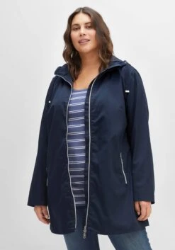 Sheego Übergangsjacke In A-Linie, Mit Kapuze Und Reißverschluss