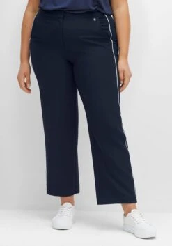 Sheego Gerade Hose Mit Seitlichem Kontrastpiping