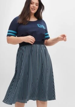 Sheego Chiffonrock Mit Streifendruck Und Elastischem Bund