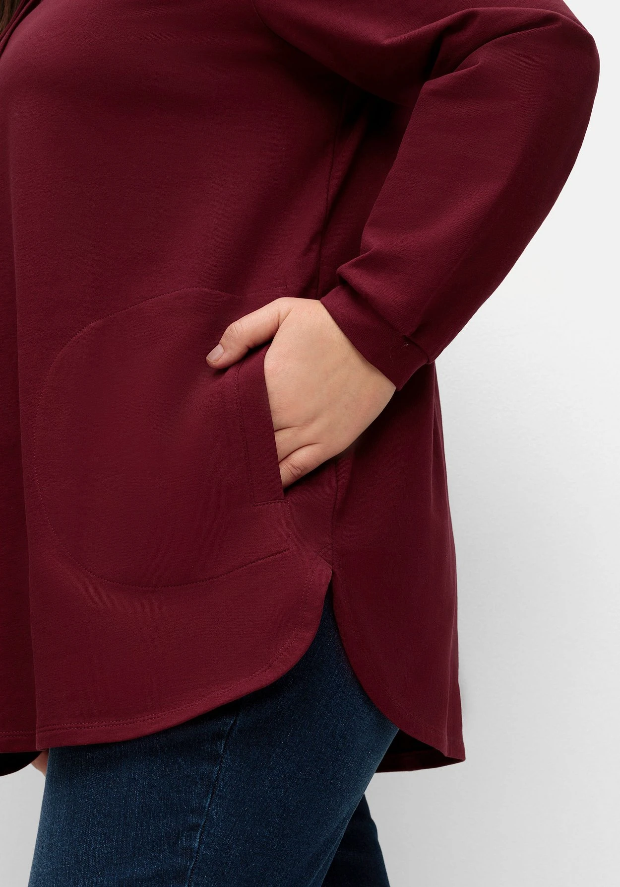 Sheego Sweatshirt Mit Hohem Kragen Und Tunnelzug – Bild 5