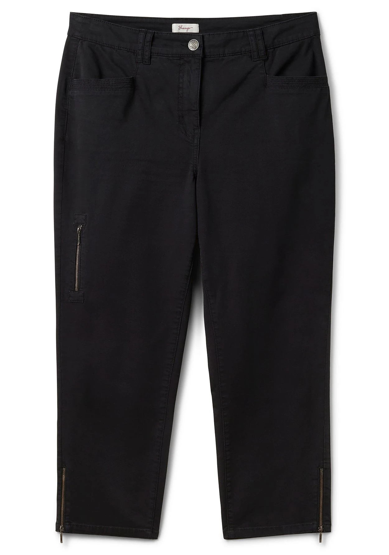 Sheego Schmale Twill-Hose In 7/8-Länge, Mit Zipper-Details – Bild 4