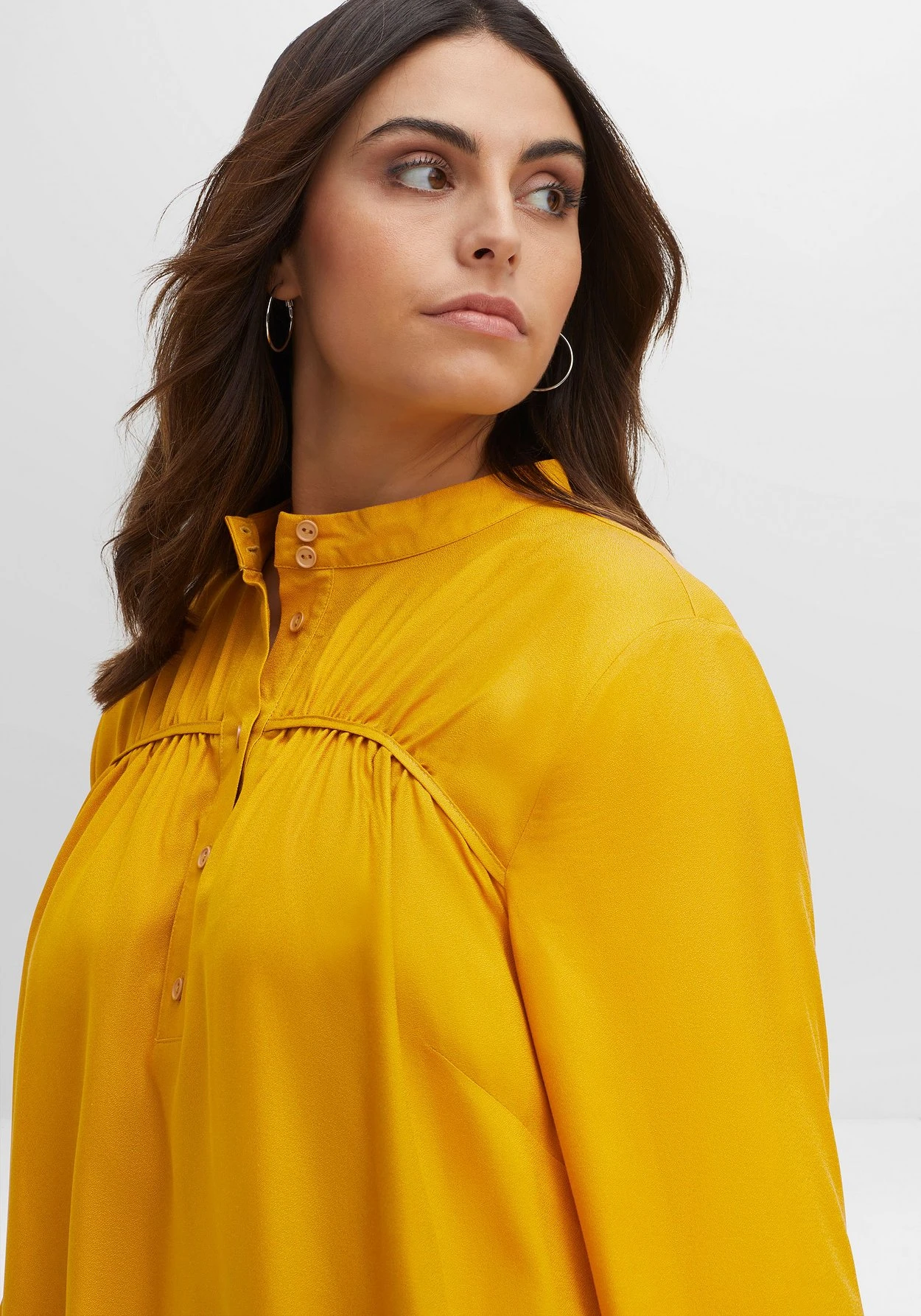 Sheego Tunika Mit Gekräuselter Passe, Aus Viskose – Bild 5