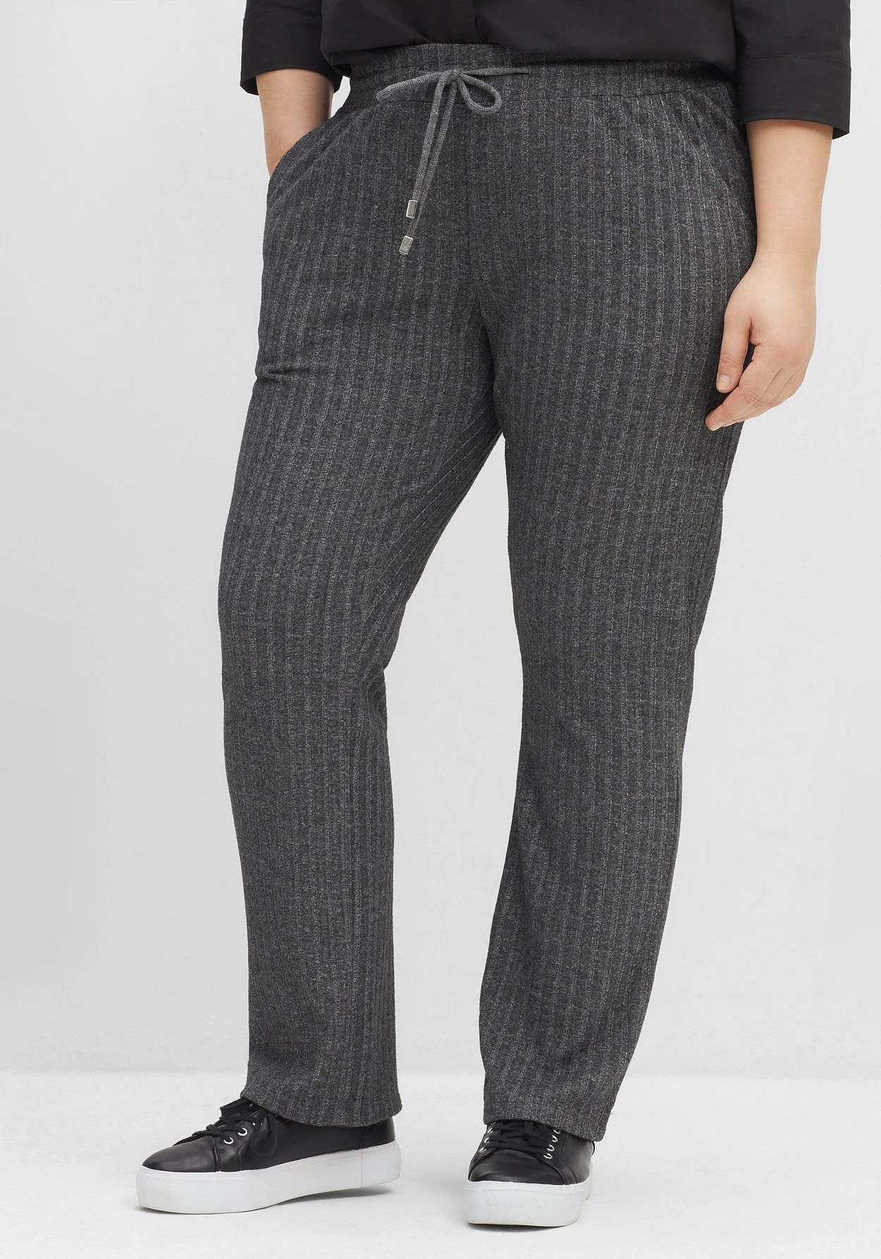 Sheego Schlupfhose In Rippstruktur, Aus Weichem Strick