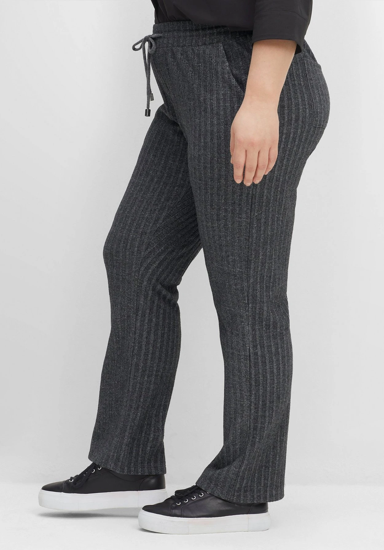 Sheego Schlupfhose In Rippstruktur, Aus Weichem Strick – Bild 2