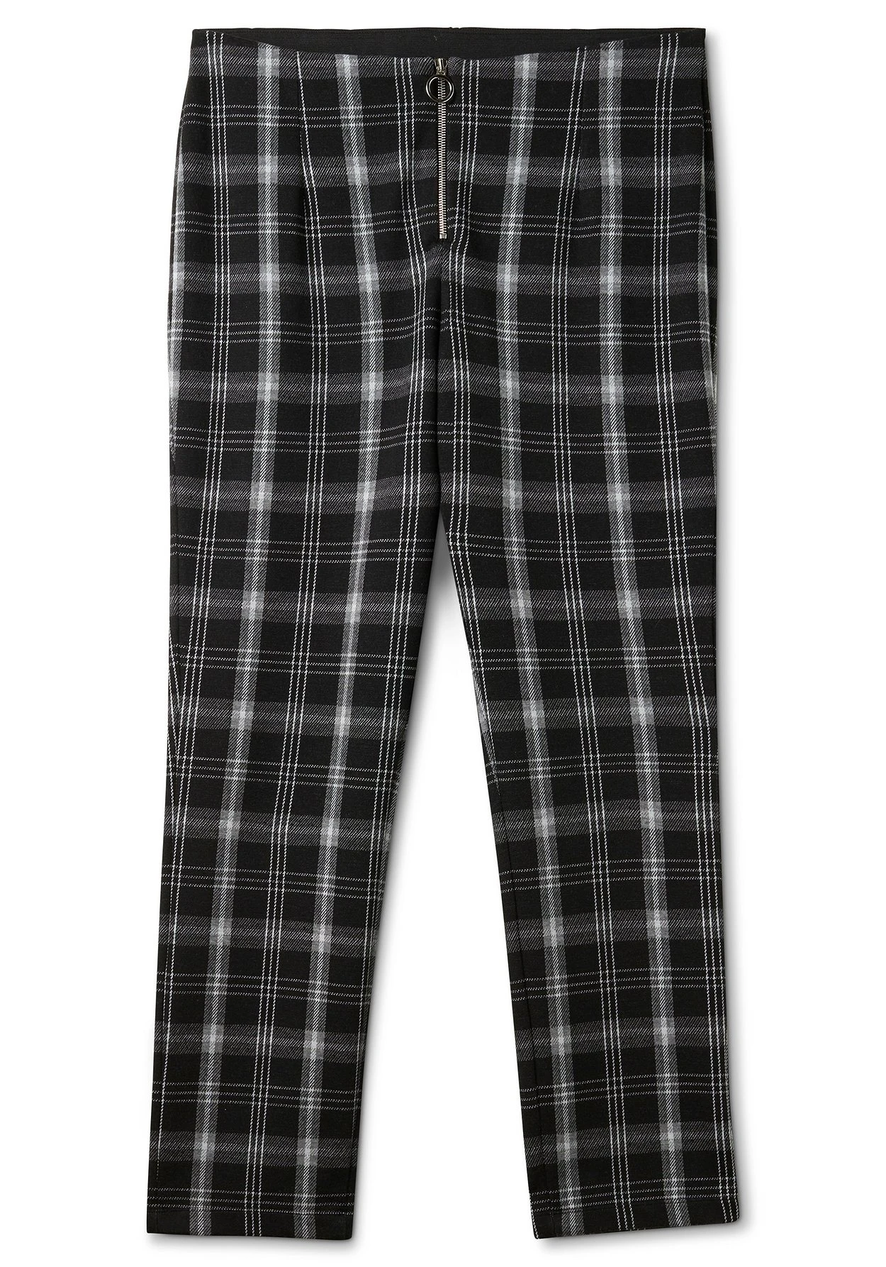 Gerade Hose Im Karomuster, Mit Elastischem Bund – Bild 4