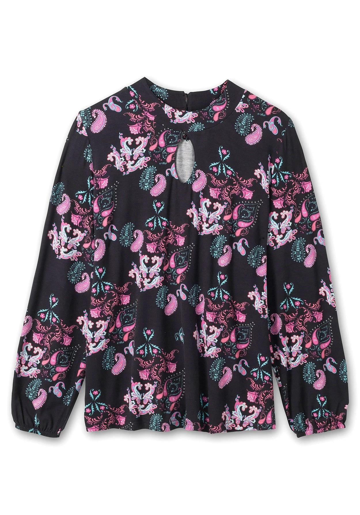 Langarmshirt Mit Paisley-Print Und Cut-out Vorn – Bild 3