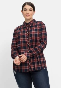 Sheego Hemdbluse Mit Knopfleiste, Aus Viskose