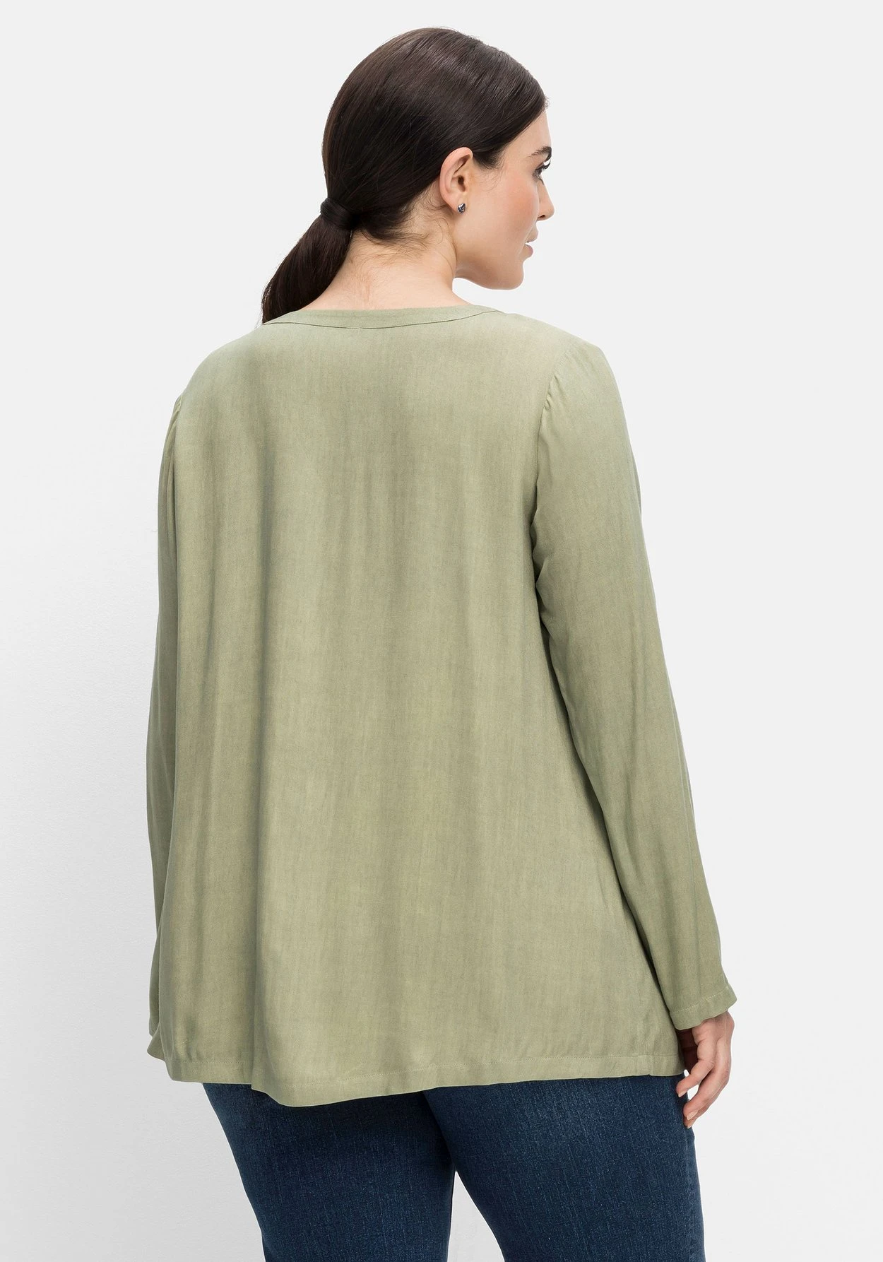 Sheego Tunika Mit V-Ausschnitt Und Blende – Bild 2