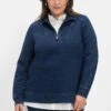 Sheego Troyer Aus Leichter Sweatqualität, In Denimoptik