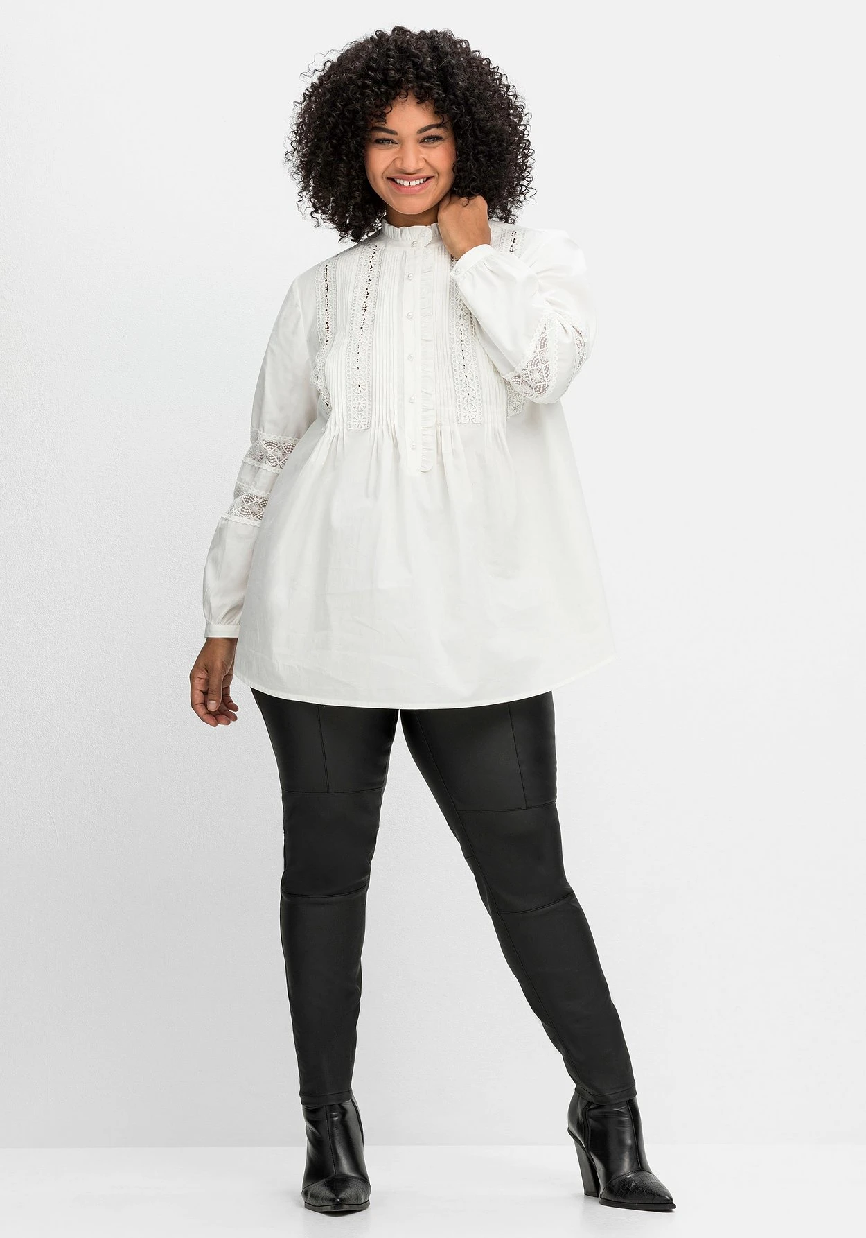 Schmale Stretchhose Mit Leichtem Schimmer – Bild 5