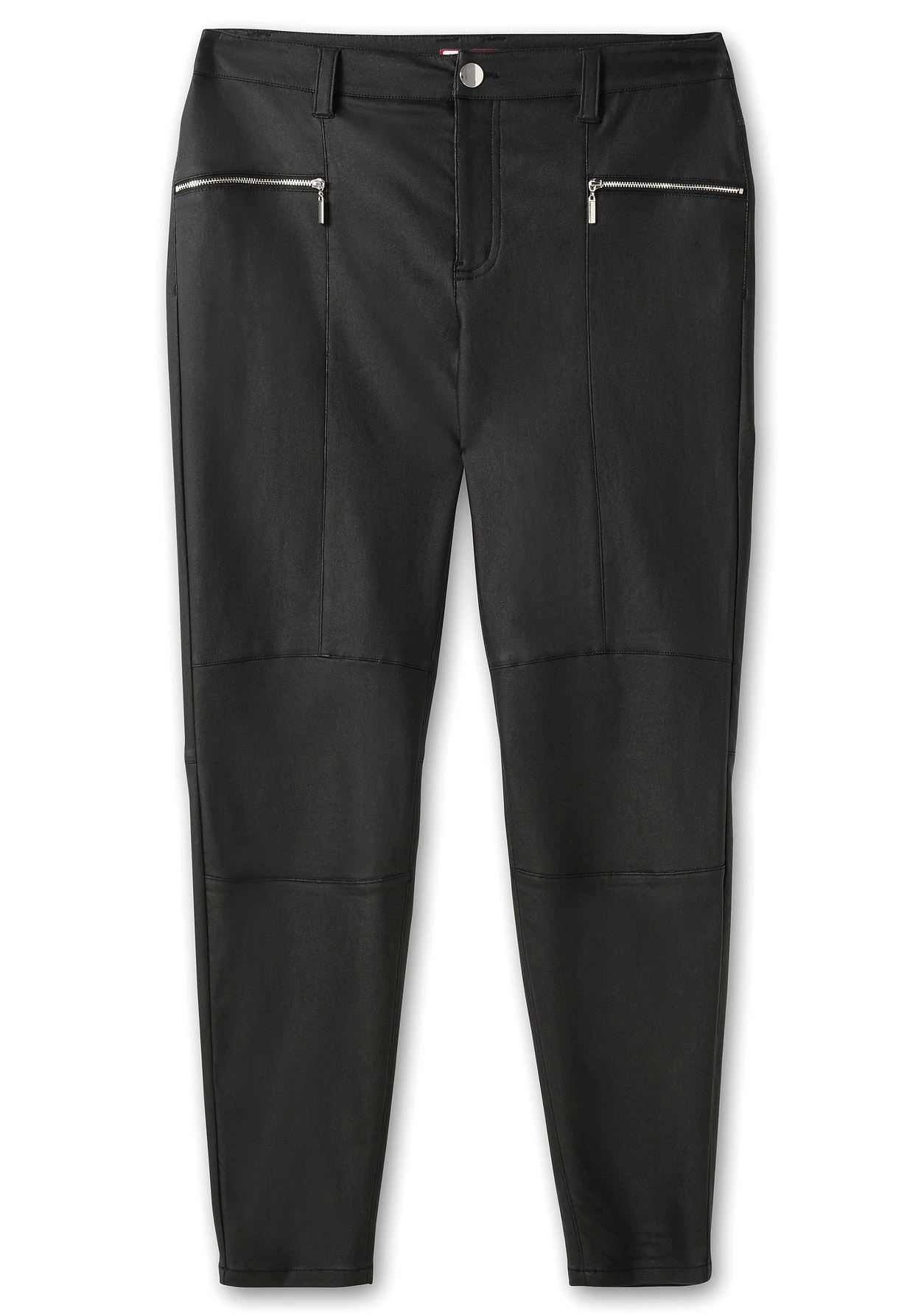 Schmale Stretchhose Mit Leichtem Schimmer – Bild 4