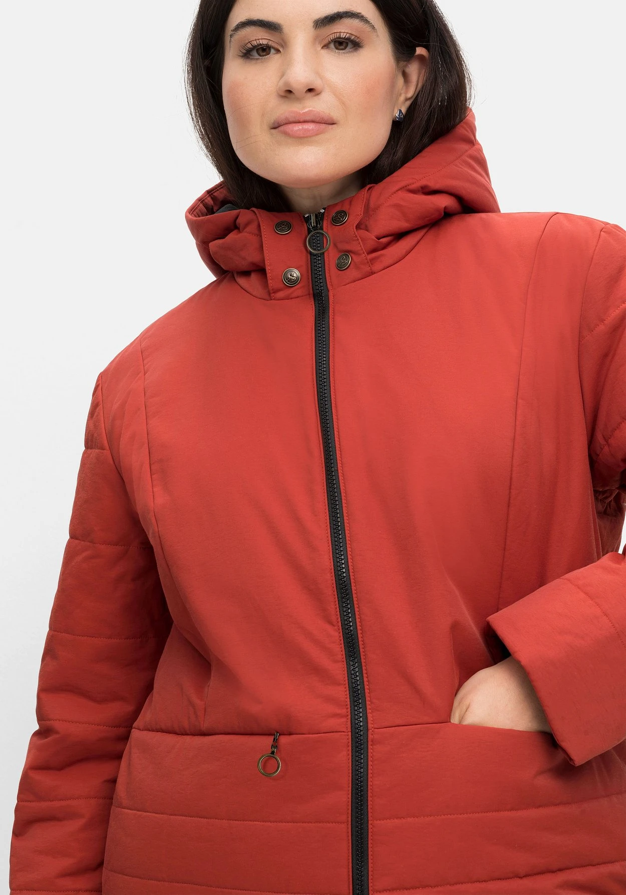 Sheego Longsteppjacke Mit Kapuze Und 2-Wege-Zipper – Bild 4