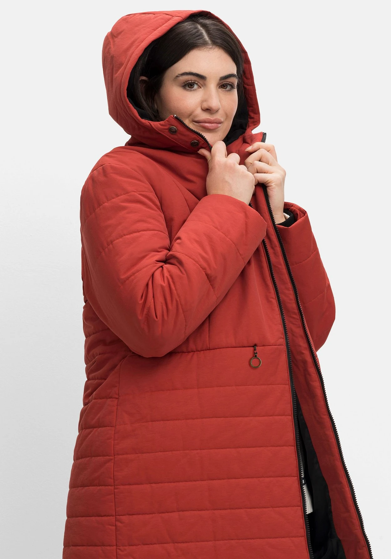 Sheego Longsteppjacke Mit Kapuze Und 2-Wege-Zipper – Bild 5