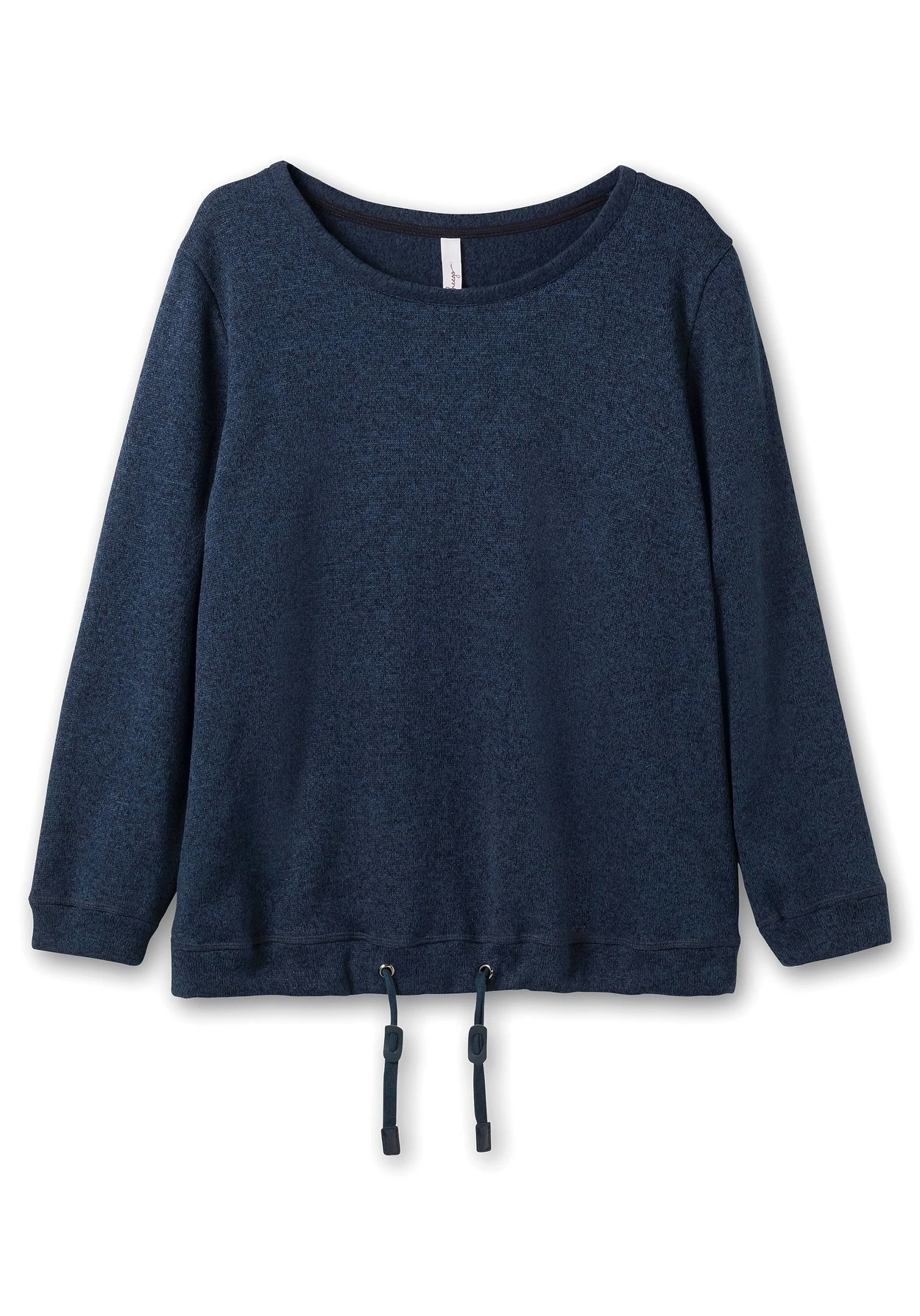 Sheego Sweatshirt Aus Strickfleece, Mit Saum-Tunnelzug – Bild 3