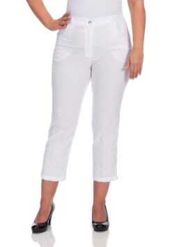 Gerade 7/8-Hose Mit Komfortbund, Bügelfreie Qualität