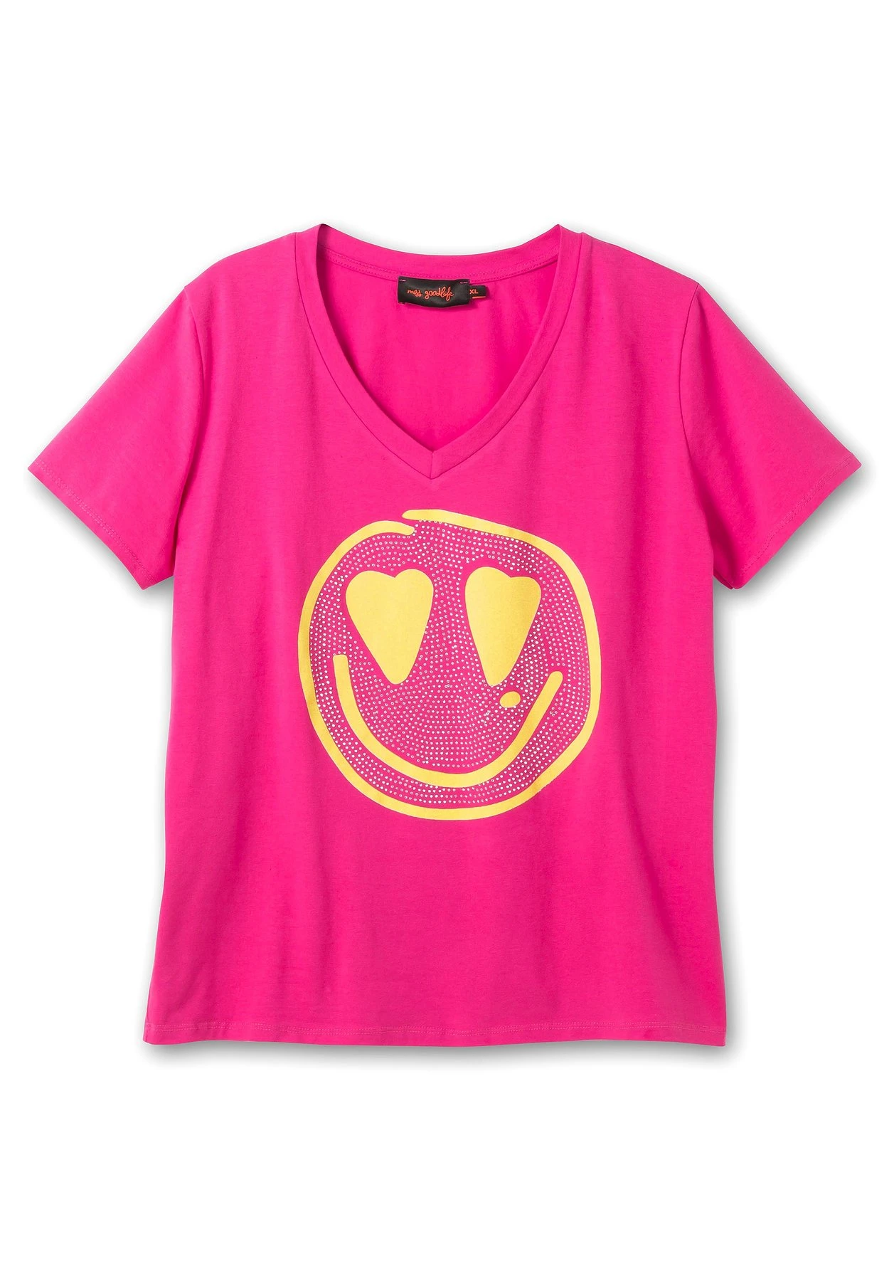 T-Shirt Mit Neon-Frontprint, Elastische Qualität – Bild 3